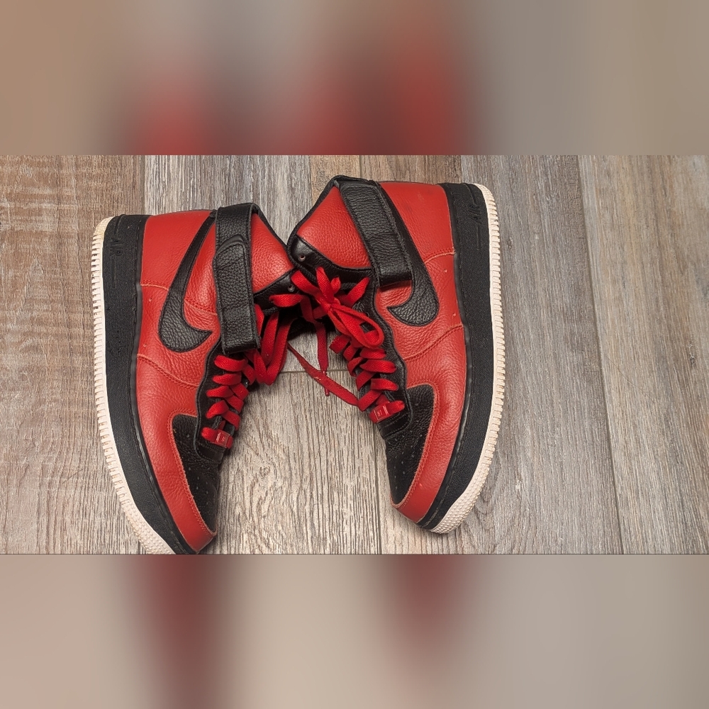 Red and Black High-Top Air Force 1